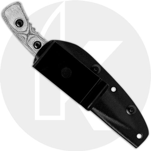 TOPS Knives Little Bro Knife LBRO-01 - Black Traction Coated 1095 Drop Point - Black Micarta - USA Made