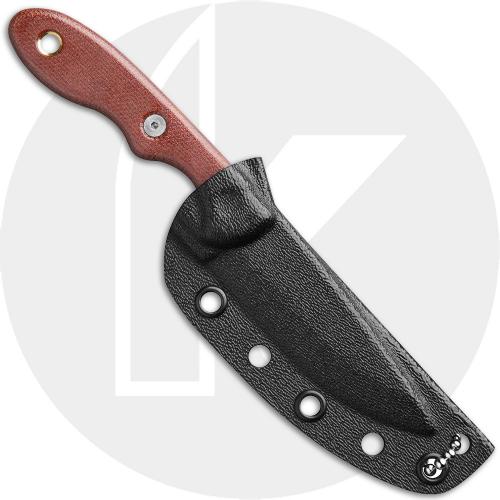 TOPS Knives Mini Scandi Knife MSK-2.5 - Bushcraft Neck Knife - Black 1095 - Tan Canvas Micarta - USA Made