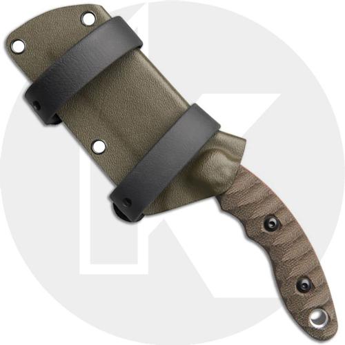TOPS Knives Sheep Creek SPCK-01 - Rough Terrain 154CM Blade - Tan / Green Micarta - USA Made