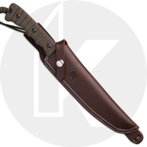 TOPS Knives Wild Pig Hunter WPH-04 - Sniper Grey 1095 - Green Micarta