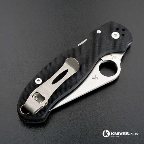 Toler Projects Titanium Deep Carry Pocket Clip - Custom Made - Stonewash Finish - Spyderco Knives - Project 1