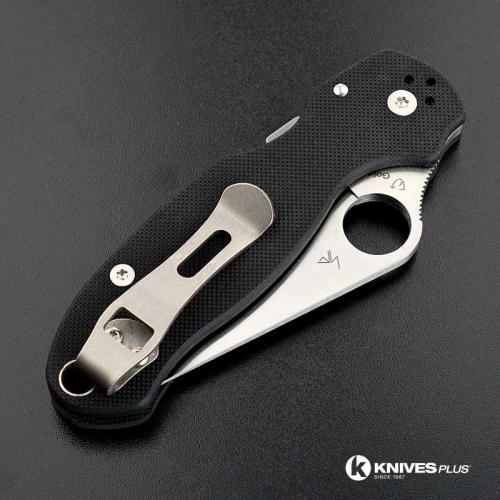 Toler Projects Titanium Deep Carry Pocket Clip - Custom Made - Stonewash Finish - Spyderco Knives - Project 3