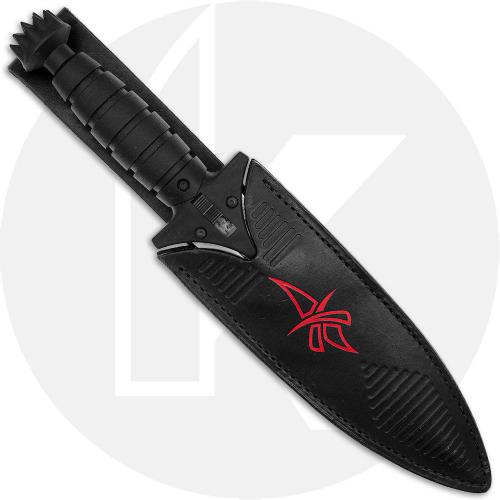 United Cutlery 726 Bird-of-Prey Phoenix Knife - Double Edge - Black ABS - Black Leather Sheath - Discontinued - BNIB