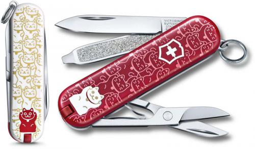 Victorinox Classic SD - Limited Edition Lucky Cat - 7 Function Multi Tool - 0.6223.L2106
