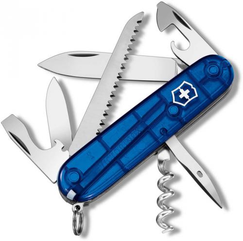 Victorinox Camper 1.3613.T2RUS1 Swiss Army Knife Sapphire Pocket Knife Made in Switzerland