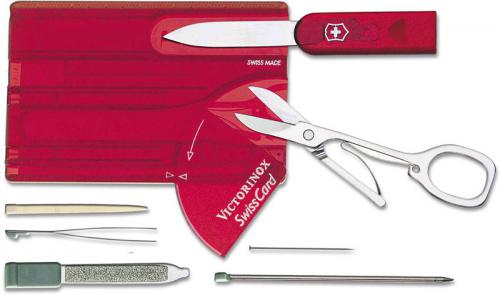Victorinox SwissCard, Translucent Ruby, VN-53927