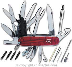 Victorinox Knives, VN-53938 CyberTool 41, Translucent Ruby