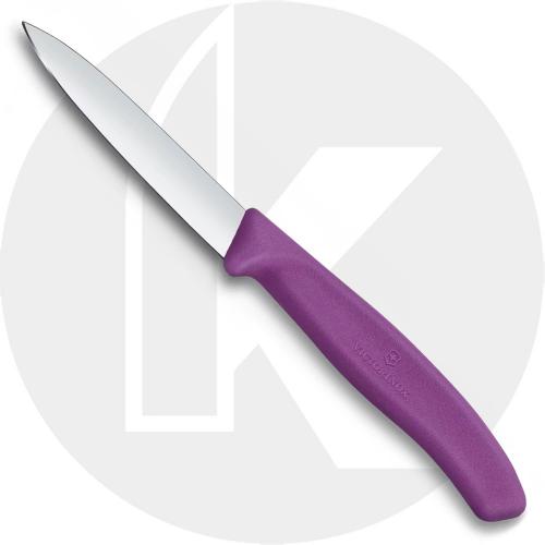 Victorinox Paring 6.7605.C1 Knife - 3.25 Inch Blade - Purple Polypropylene Handle