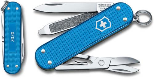 Victorinox Classic SD Knife - Limited Edition Aqua Blue Alox - 5 Function Multi Tool - 0.6221.L20