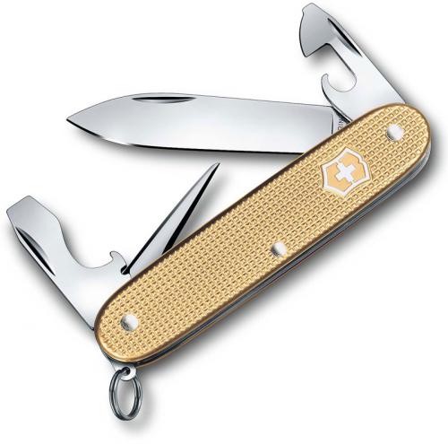 Victorinox 0.8201.L19 Pioneer Knife Limited Edition Champagne Gold Alox 8 Function Multi Tool