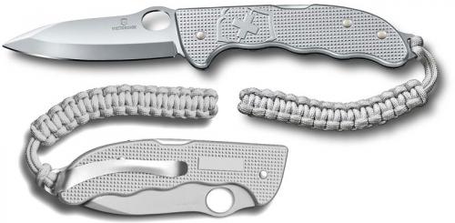 Victorinox Hunter Pro M Alox 0.9415.M26, Drop Point Blade, Silver Alox Lockback Folder