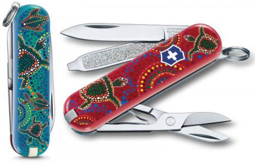 Victorinox 0.6223.L1710US2 Classic SD Limited Edition Turtles Down Under 7 Function Multi Tool