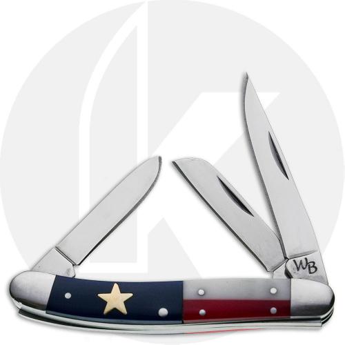 Western Brand WB200TX Medium Stockman - Stainless - Texas Flag