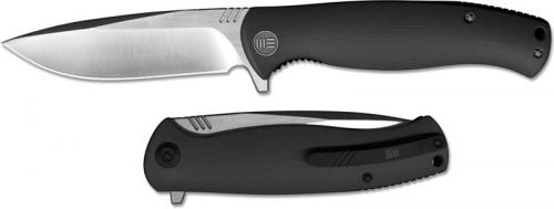 We Knife Company 703F EDC Liner Lock Flipper Folding Knife Satin Blade Black G10 Handle