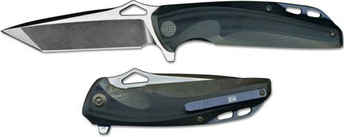 We Knife Company 706E EDC Liner Lock Flipper Folding Knife 2 Tone Blade Black G10