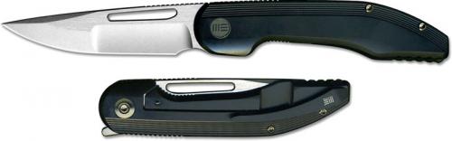 We Knife Company 714C Slipstream Frame Lock Flipper Folder 2 Tone Blade Black Ti Handle