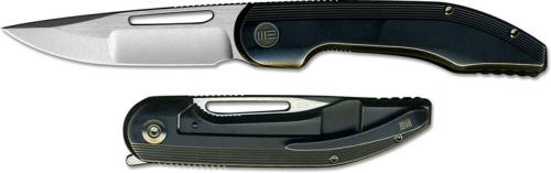 We Knife Company 714E Slipstream Frame Lock Flipper Folder 2 Tone Blade Bronze Ti Handle