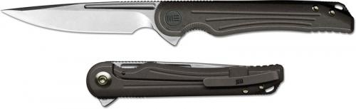 WE Knife 718D Array Simon Crafts EDC Drop Point Frame Lock Flipper Knife Gray Ti
