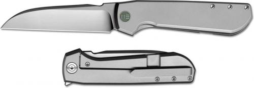 We Knife Company 813A Wasabi Rafal Brzeski EDC Sheepfoot Flipper Folder Matte Titanium Frame Lock