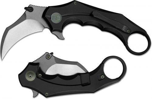 WE Knife 816C Incisor Karambit Flipper Folder Black Ti Frame Lock with Ring Pommel