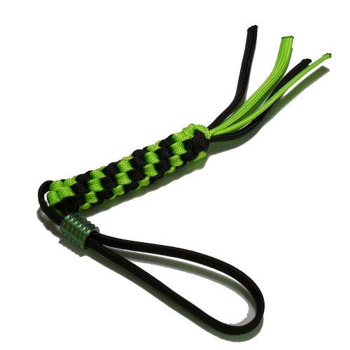 We Knife Company A01A Black and Green Lanyard with Titanium Bead