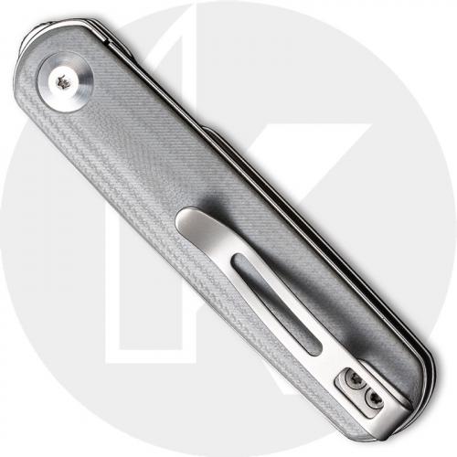 CIVIVI Lumi C20024-2 - Stonewash 14C28N - Gray G10 - Liner Lock - Front Flipper Folder