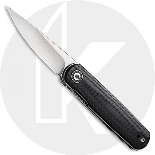 CIVIVI Lumi C20024-3 - Stonewash 14C28N - Black G10 - Liner Lock - Front Flipper Folder