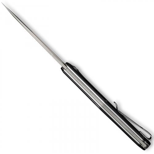 CIVIVI Fracture Knife C2009E - Gray Stonewash Drop Point - Black G10 - Slip Joint Folder
