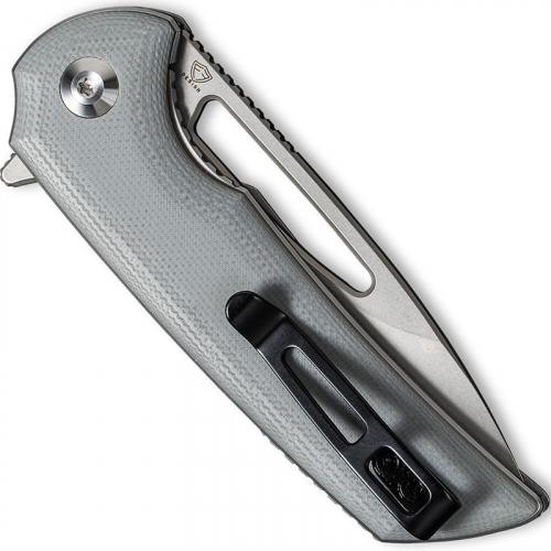 CIVIVI Odium Knife C2010A - Stonewash D2 Drop Point - Gray G10 - Liner Lock Flipper Folder