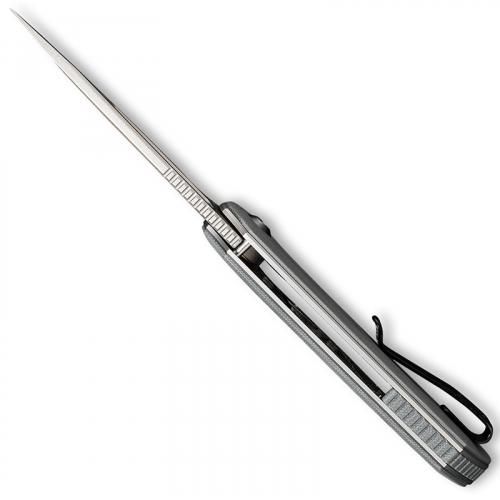 CIVIVI Odium Knife C2010A - Stonewash D2 Drop Point - Gray G10 - Liner Lock Flipper Folder