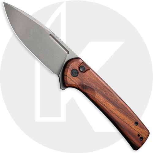 CIVIVI Conspirator C21006-3 Knife - Stonewashed Nitro V - Cuibourtia Wood - Flipper