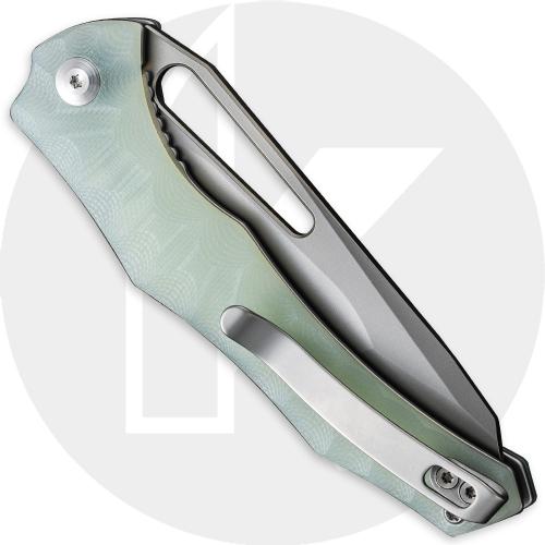 CIVIVI Spiny Dogfish C22006-2 Knife - Stonewashed 14C28N - Jade G10