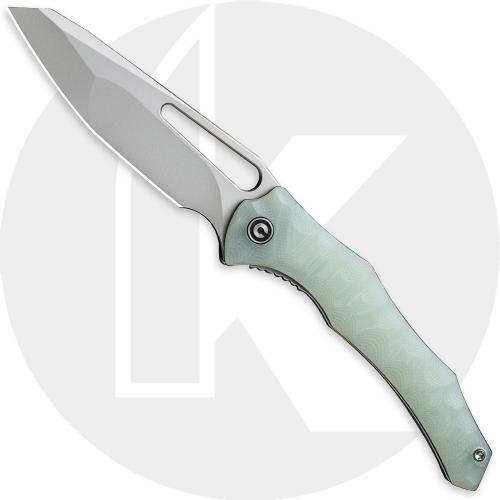 CIVIVI Spiny Dogfish C22006-2 Knife - Stonewashed 14C28N - Jade G10