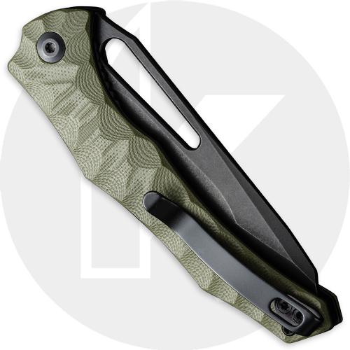 CIVIVI Spiny Dogfish C22006-3 Knife - Black Stonewashed 14C28N - OD Green G10