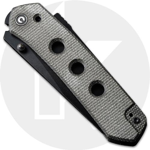 CIVIVI Vision FG C22036-3 Knife - Black Nitro-V Reverse Tanto - Dark Green Canvas Micarta