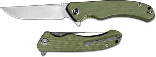 CIVIVI Courser Knife C804A - Satin VG-10 Drop Point - Green G10 - Liner Lock Flipper Folder