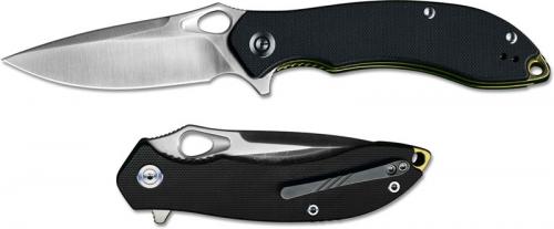 WE Knife C805F CIVIVI Aquila Satin Drop Point Flipper Folder Black G10 Liner Lock