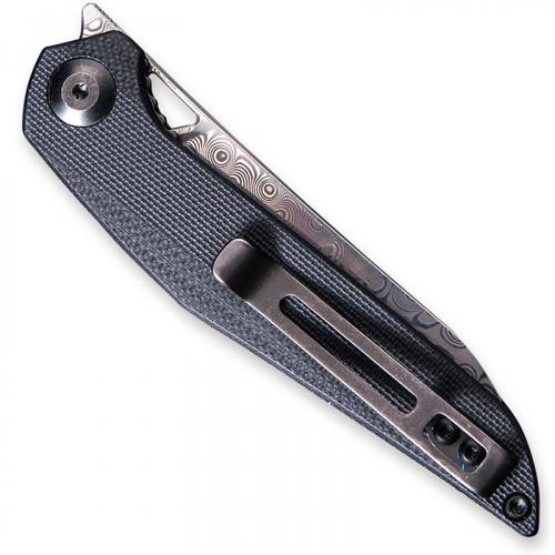 CIVIVI Mckenna Knife C905DS - Elijah Isham - Damascus Sheepfoot - Black G10 - Liner Lock - Front Flipper Folder