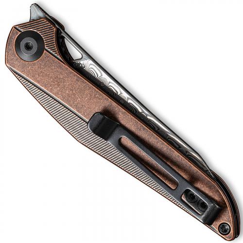 CIVIVI Mckenna Knife C905DS-2 - Elijah Isham - Damascus Sheepfoot - Black Stonewash Copper - Liner Lock - Front Flipper Folder