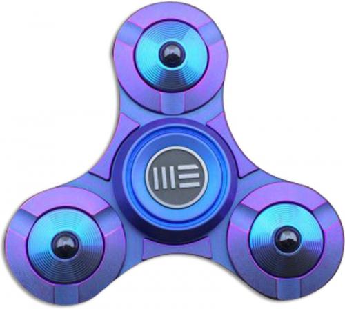 We Knife Company S02A Tri Lobe Fidget Hand Spinner Stress Reliever Blue Titanium