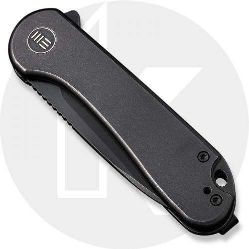 WE Knife Company Elementum 18062X-3 - Black Stonewash 20CV - Black Ti - Frame Lock Flipper Folder