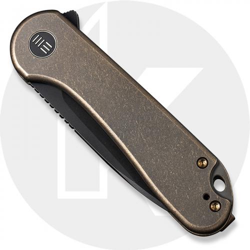 WE Knife Company Elementum 18062X-4 - Black Stonewash 20CV - Bronze Ti - Frame Lock Flipper Folder