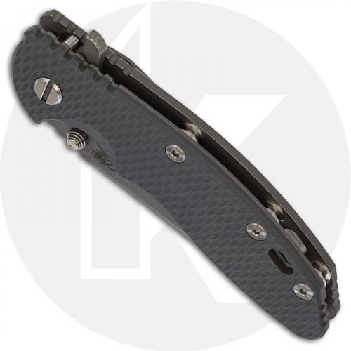 Hinderer Knives XM-18 3.5 Inch Knife - Spear Point - Working Finish - 20CV - Tri Way Pivot - Gray G-10 / Working Finish Ti