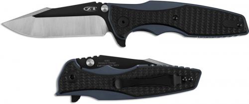 Zero Tolerance 0393 Knife Rick Hinderer Spanto Flipper Folder Blue Titanium and G10