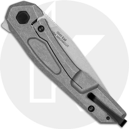 Zero Tolerance 0545 Knife - Stonewash MagnaCut Clip Point - Carbon Fiber / Stonewash Titanium