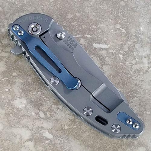 Rick Hinderer XM-18 Fatty Knife 3.5 Inch Working Finish Harpoon Tanto Gray G10 Frame Lock Flipper