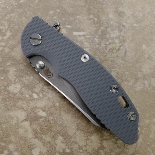 Rick Hinderer XM-18 Fatty Knife 3.5 Inch Stonewash Wharncliffe Gray G10 Frame Lock Flipper