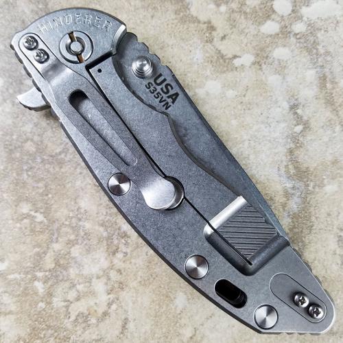 Rick Hinderer XM-18 Knife 3.5 Inch Spear Point Black G10 Stonewash Frame Lock Flipper