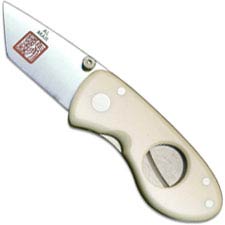 Al Mar Havana Clipper HCWM1 - Cigar Cutter - White Micarta - DISCONTINUED ITEM - OLD NEW STOCK - SERIAL NUMBERED - MADE IN JAPAN