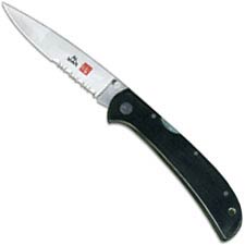 Al Mar Eagle Ultralight Knife 1005UBK4 - Part Serrated - DISCONTINUED ITEM - OLD NEW STOCK - SERIAL NUMBERED - MADE IN JAPAN